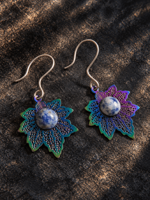 Boucle d'oreille Sodalite -anxieté et peurs