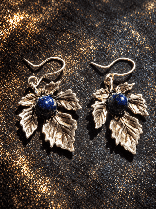 Boucle d'oreille Sodalite : peur primaire & anxieté. 