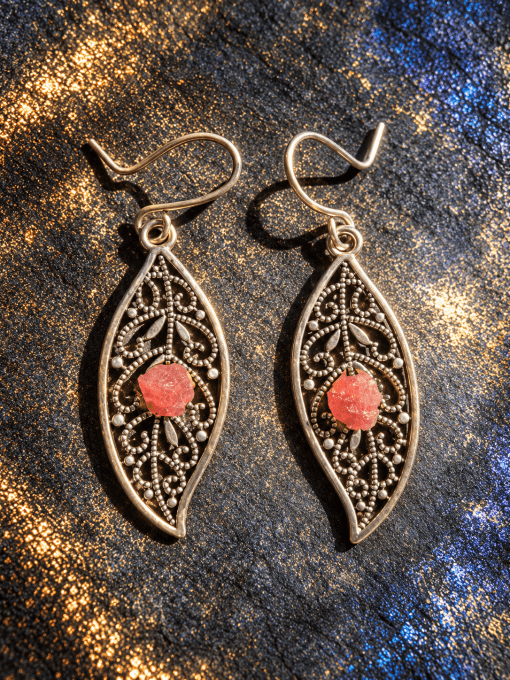 Boucle d’oreille  Tourmaline rose (Rubellite )✨Blessure Émotionnelle et Protection  -