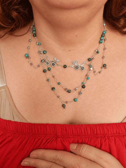 Collier riviera turquoise africaine 