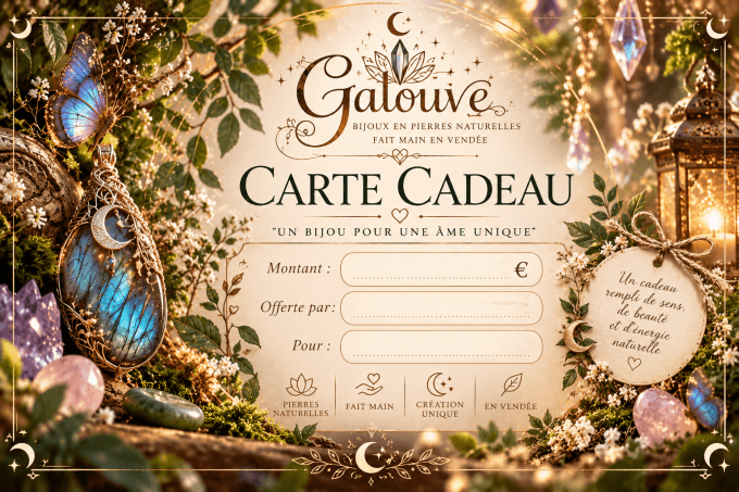 Carte Cadeau 100 € – Bijoux & Créations en Pierres Naturelles 