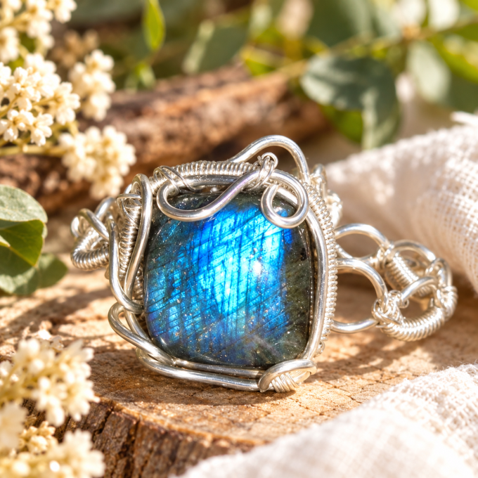 Bague Labradorite Bleue nuit – Bijou De Protection Et D’Intuition