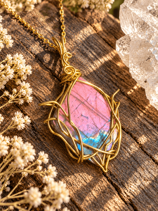 Pendentif Labradorite Violette Aelthir | Galouve