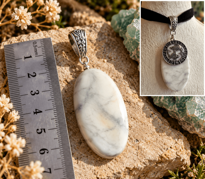 Collier Howlite – astro poisson