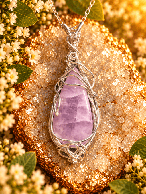  Pendentif Kunzite -Apaisement & Amour de Soi 