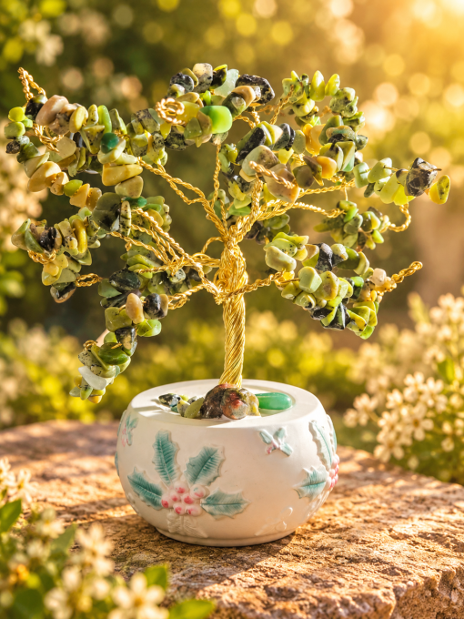 Arbre de vie Chrysoprase fait main