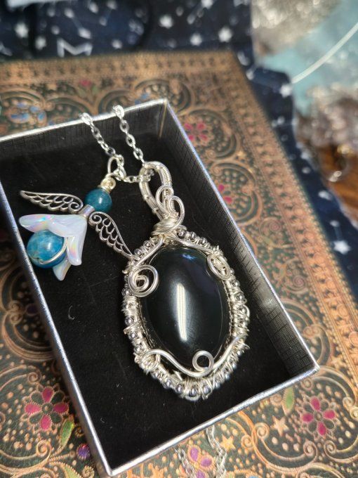 Camé Pendentif Argent Œil Céleste – Protection & Clarté Spirituelle  
