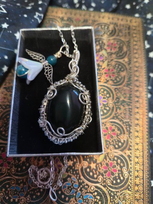 Camé Pendentif Argent Œil Céleste – Protection & Clarté Spirituelle  