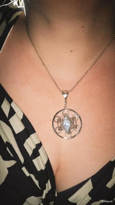 Collier Metatron -Calcédoine violette