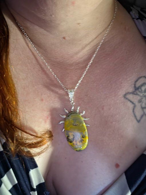 Pendentif Jaspe Bourdon,-Force & Vitalité