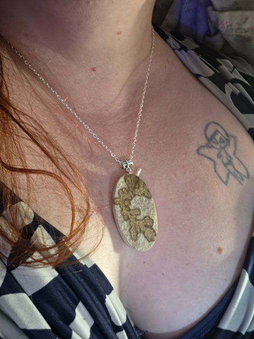 Pendentif Dendrite de manganése