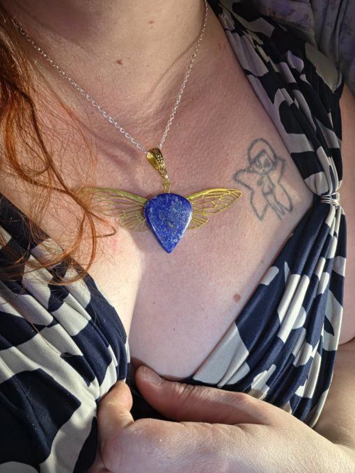 Collier Isis -Lapis Lazuli-Pierre de verité