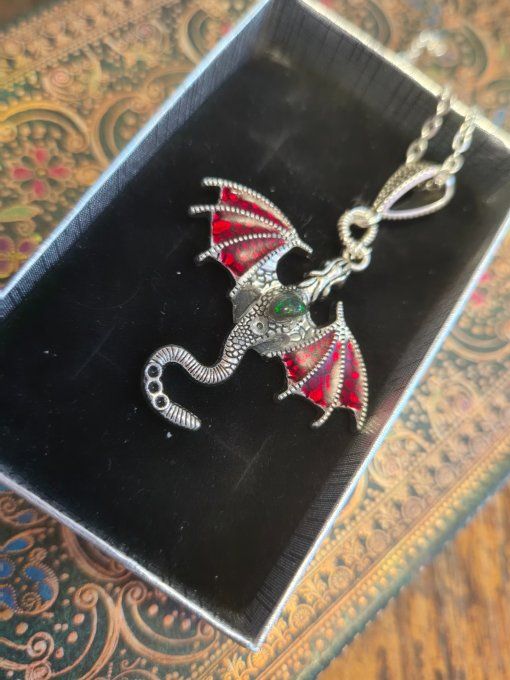 Pendentifs Dragon Opale noire -Créativité, Équilibre & Protection Émotionnelle  