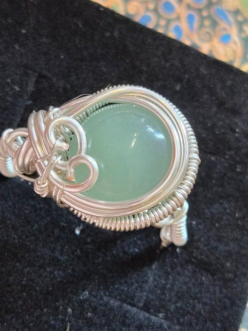 Bague aventurine verte -prosperité & joie