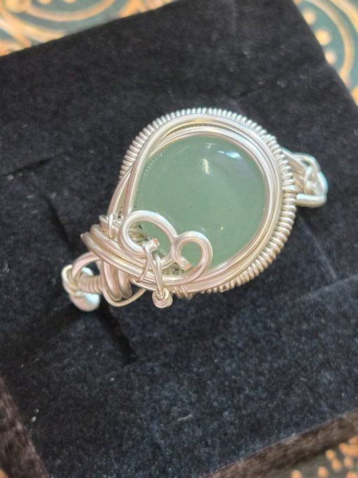 Bague aventurine verte -prosperité & joie