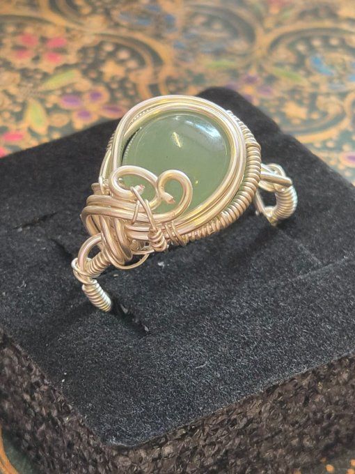 Bague aventurine verte -prosperité & joie