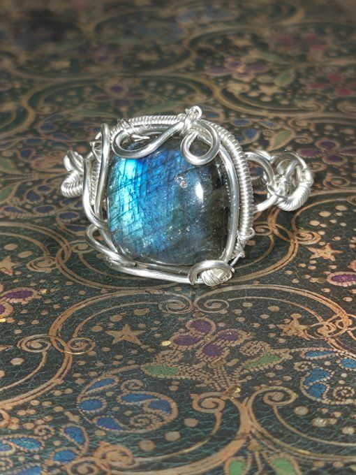 Bague Labradorite Bleue nuit  – Bijou De Protection Et D’Intuition  - Copie