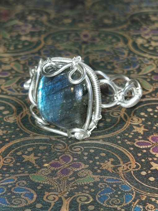 Bague Labradorite Bleue nuit  – Bijou De Protection Et D’Intuition  - Copie