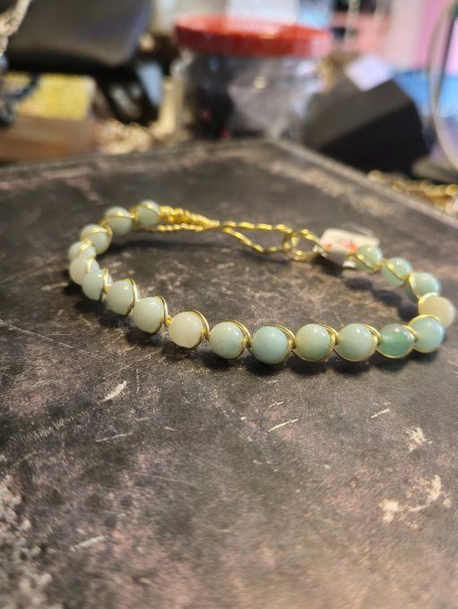 Bracelet en Amazonite : joie et espoir