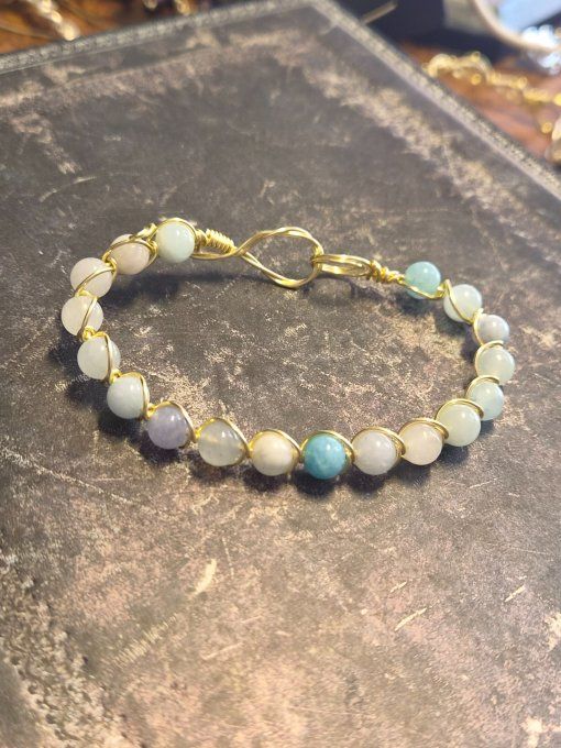Bracelet Aigue-Marine : voyage ,allergie ,apaisement 