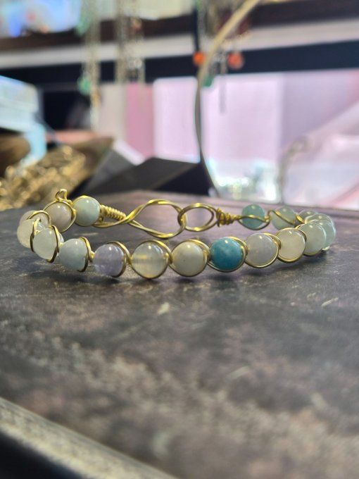 Bracelet Aigue-Marine : voyage ,allergie ,apaisement 