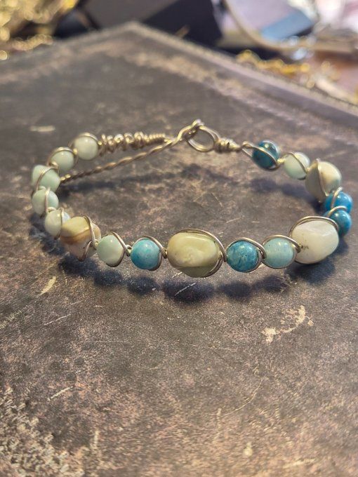 Hemimorphite✨ Bracelet -Pierre de Communication et d'Harmonie✨