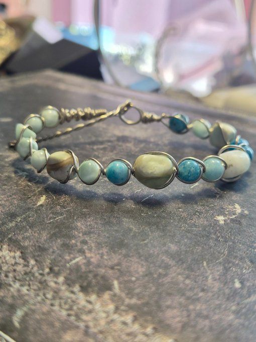 Hemimorphite✨ Bracelet -Pierre de Communication et d'Harmonie✨