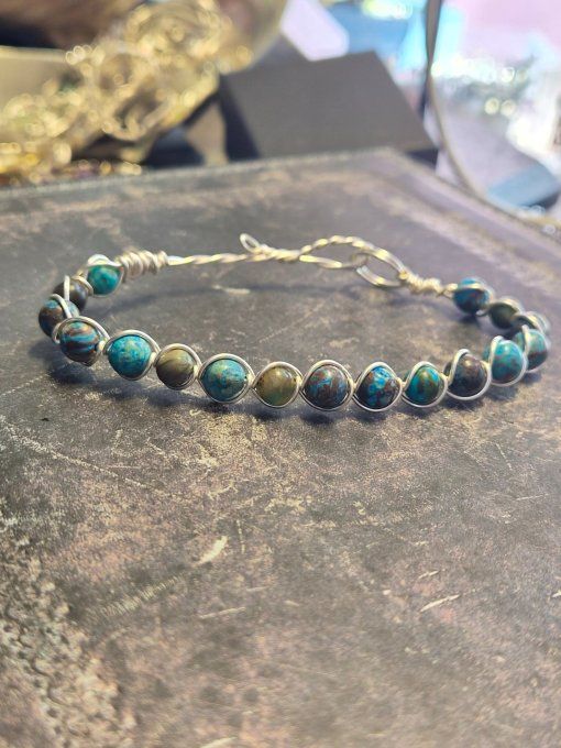 Bracelet Chrysocolle pierre D'Harmonie et d'apaisement ✨