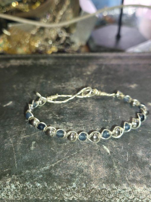 Bracelet Saphir Bleu Les Amulettes de Galouve Hypoallergénique Artisanale