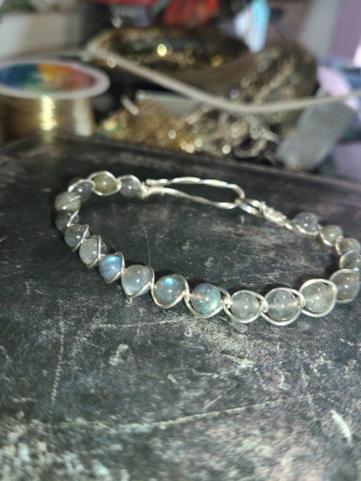 Bracelet Labradorite : protection , empathie , confiance 