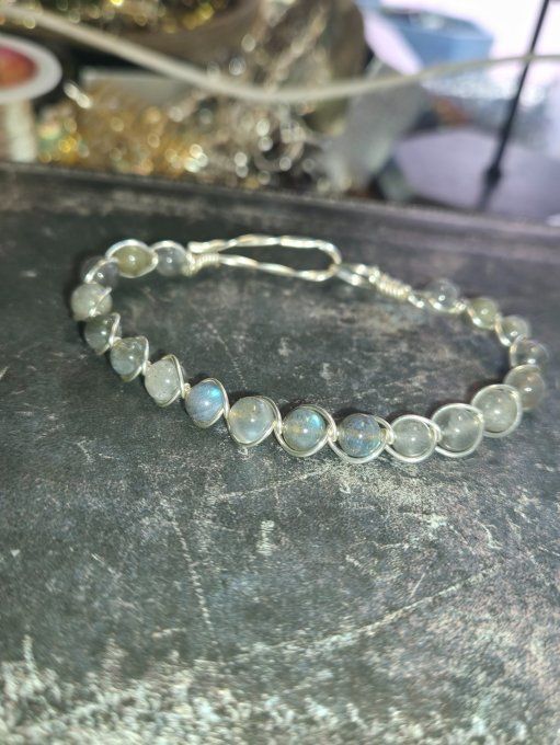 Bracelet Labradorite : protection , empathie , confiance