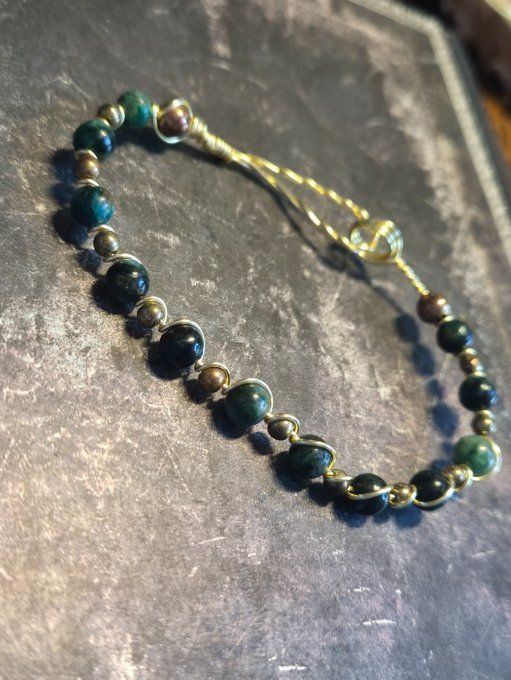 Bracelet Emeraude - calme nerveux et anxiété 