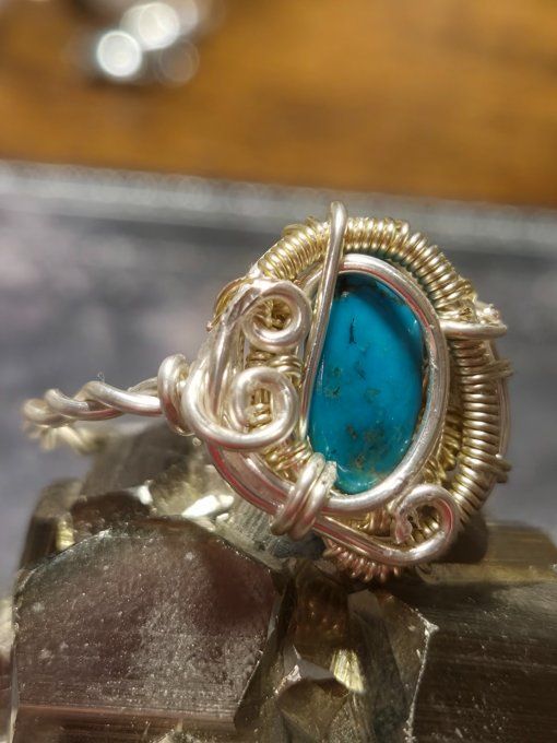 Bague Turquoise Iranienne naturelle -protection et bonne fortune  - Copie