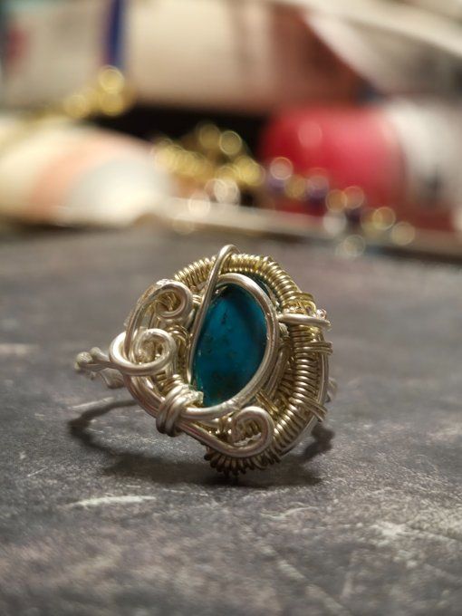 Bague Turquoise Iranienne naturelle -protection et bonne fortune  - Copie
