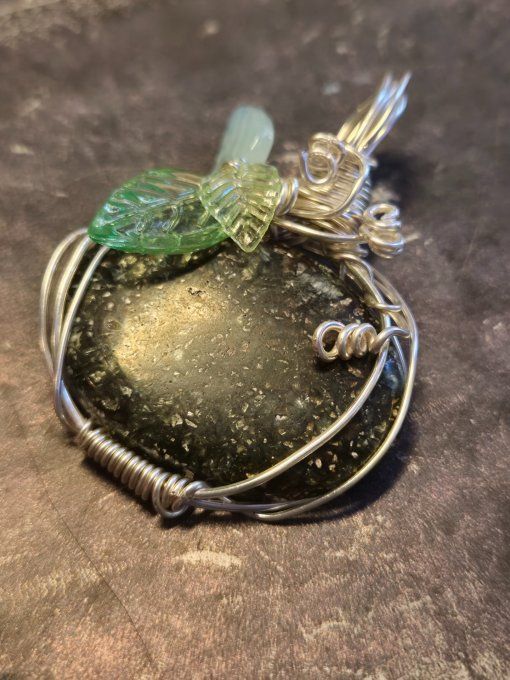 Pendentif Antigorite Citrouille