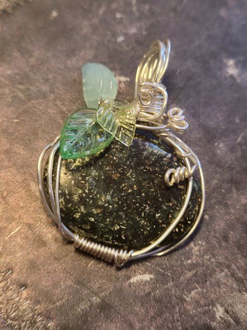Pendentif Antigorite Citrouille