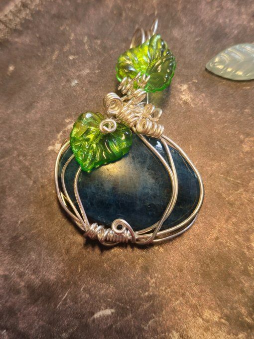 Pendentif Apatite Bleu Citrouille