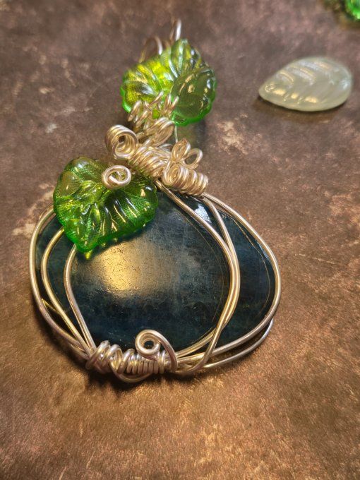 Pendentif Apatite Bleu Citrouille