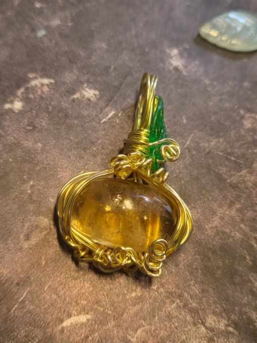 Pendentif Citrine Citrouille