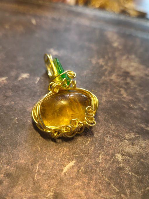 Pendentif Citrine Citrouille