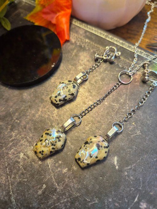 Parure Spooky jaspe dalmatien