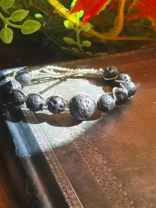 Bracelet pierre de lave 