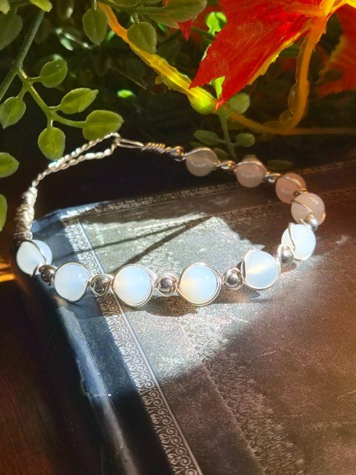  Bracelet  Agate Blanche (Onyx Blanc) – Sérénité Et Équilibre Au Quotidien 