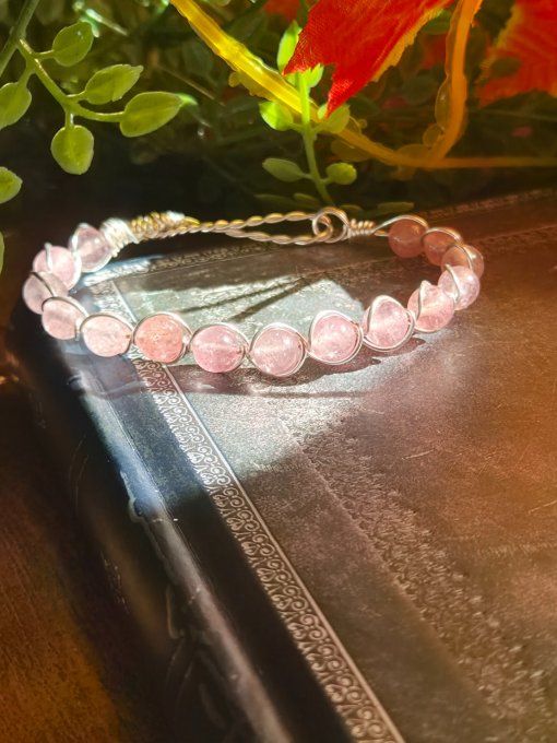 Bracelet Quartz fraise -Amour ,Joie & Douceur 