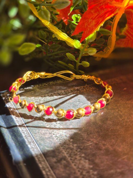 Bracelet Perles De Rubis – Passion, Vitalité Et Énergie           