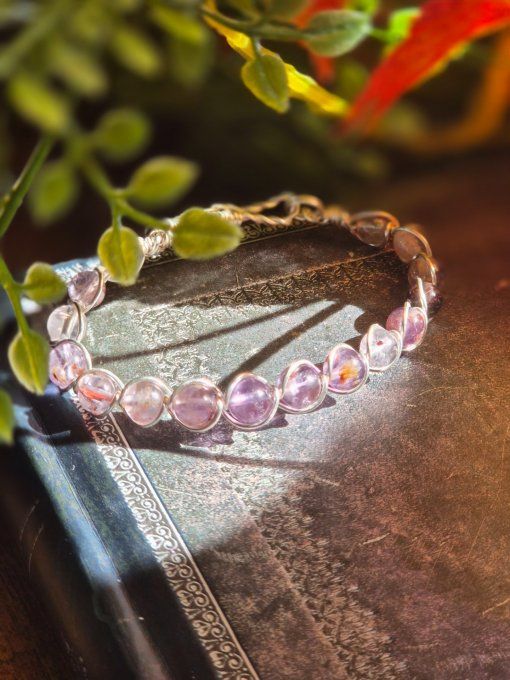 Bracelet Cacoxenite Pierre d’Éveil & de Protection ✨