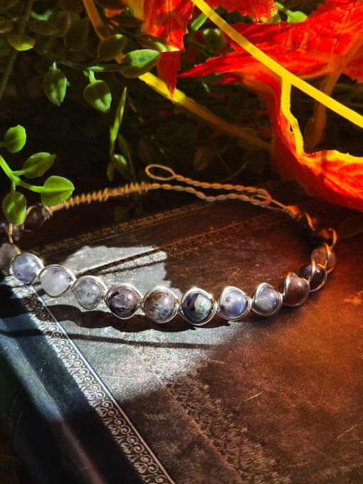 Bracelet Iolite cordierite : peurs et anxieté profonde