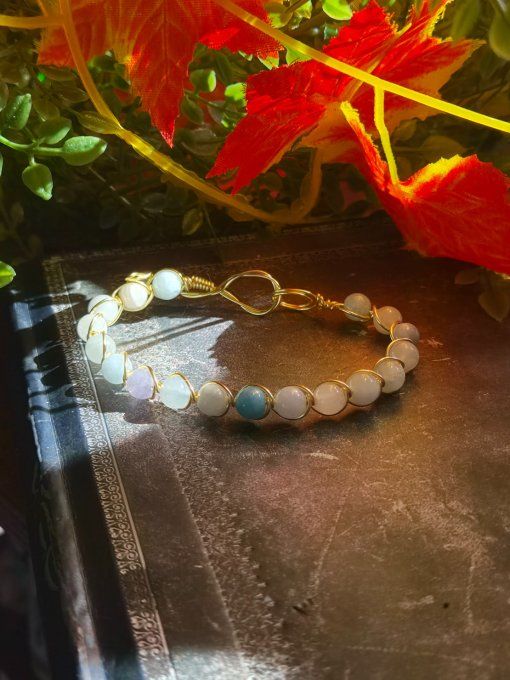 Bracelet Aigue-Marine : voyage ,allergie ,apaisement 