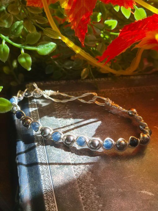 Bracelet Saphir Bleu Les Amulettes de Galouve Hypoallergénique Artisanale