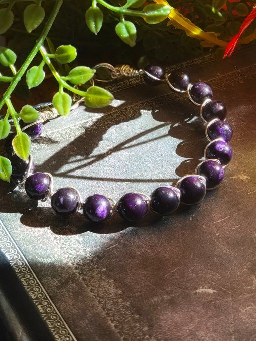 Bracelet Purpurite De Namibie – Liberté Intérieure Et Apaisement
